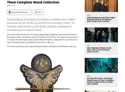 Win Fantastic Beasts and Where to Find Them Complete Wand Collection