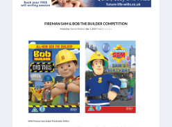 Win Fireman Sam + Bob The Builder DVDs