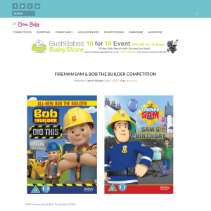 Win Fireman Sam + Bob The Builder DVDs