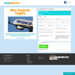 Win flights with Ryan Air