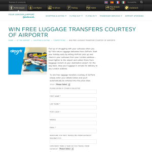 Win free luggage transfers courtesy of AirPortr