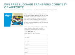 Win free luggage transfers courtesy of AirPortr