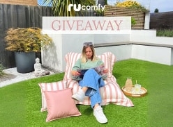 Win Giant Striped Squarbies with Matching Cushions