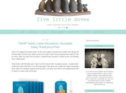 Win Hey Little Monsters reusable pouches