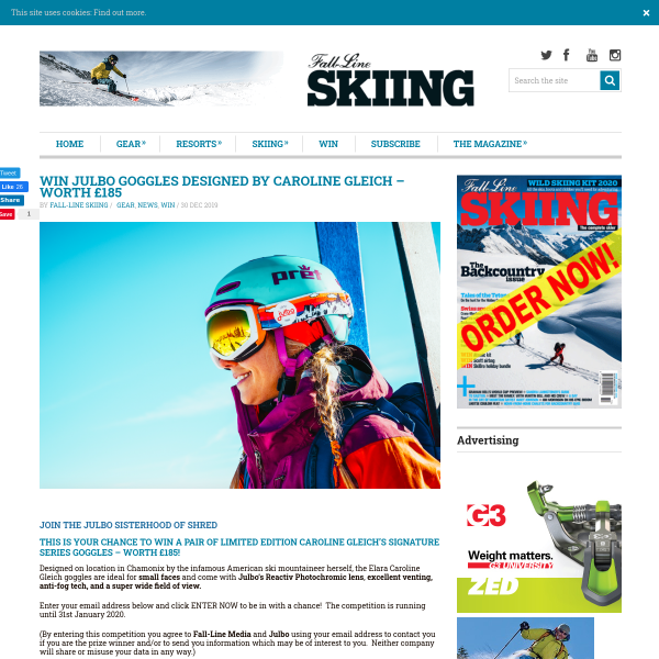 Win Julbo Goggles Designed By Caroline Gleich