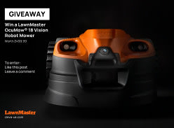 Win a Lawnmaster Ocumow® 18 Vision Robot Mower