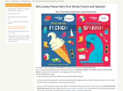 Win Lonley Planet Kids' First Words French & Spanish