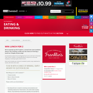 Win Lunch for 2