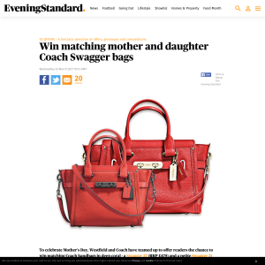 Win matching mother and daughter Coach Swagger bags