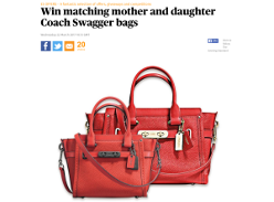 Win matching mother and daughter Coach Swagger bags