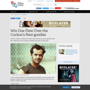 Win One Flew Over the Cuckoo's Nest goodies