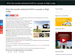 Win One Month Unlimited Golf For 2 At High Lodge