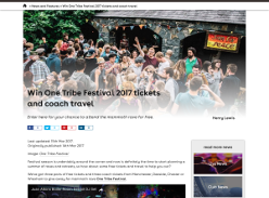 Win One Tribe Festival 2017 tickets and coach travel