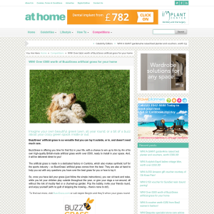 Win Over £500 worth of BuzzGrass artificial grass for your home