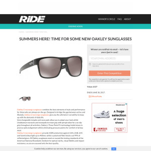 Win pair of Oakely Crossrange sunglasses – Matt Black with prizm polarized lenses