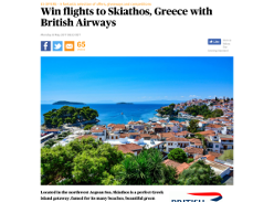 Win Pair of Return flights to Skiathos, Greece with British Airways