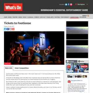 Win Pair of Tickets to Footloose in Coventry