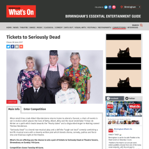 Win Pair of Tickets to Seriously Dead in Shrewsbury