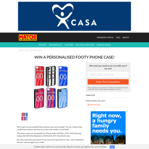 Win Personalised Footy Phone Case