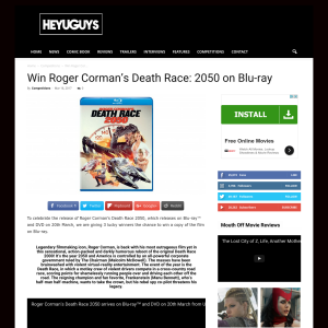 Win Roger Corman's Death Race: 2050 on Blu-ray