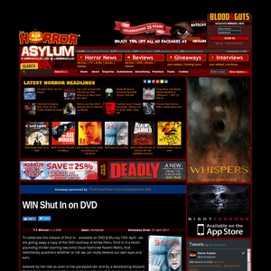 Win Shut In on DVD