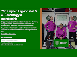 Win a Signed England Shirt & a 12-Month Gym Membership