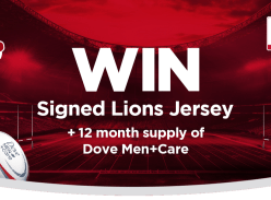 Win a Signed Lions Jersey & 12 Month Supply of Dove Men