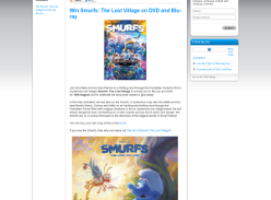 Win Smurfs: The Lost Village on DVD and Blu-ray