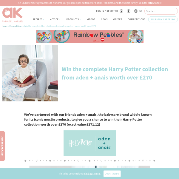 Win the complete Harry Potter collection from aden + anais