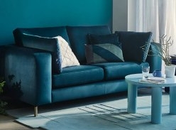 Win the House Beautiful Darcy 3 Seater in Dark Blue Including Delivery