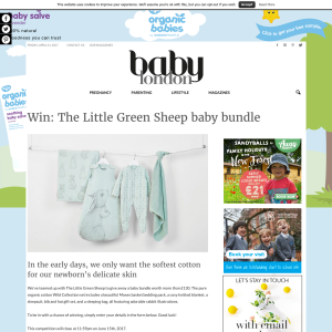 Win The Little Green Sheep baby bundle