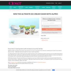 Win the Ultimate Ice Cream Oasis with Alpro