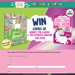 Win The Ultimate Unicorn Joke and Where’s the Llama? Book