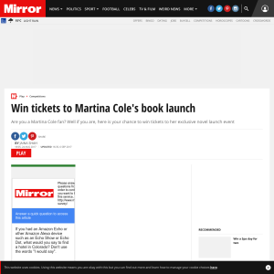Win tickets to Martina Cole's book launch