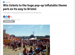Win tickets to the huge pop-up inflatable theme park on its way to Bristol