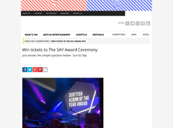 Win tickets to The SAY Award Ceremony