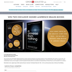 Win two exclusive signed Lawrence Krauss books