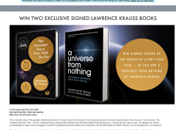 Win two exclusive signed Lawrence Krauss books