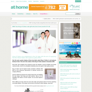 Win Two King of Cotton robe gift sets (his & hers) worth £111