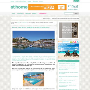 Win Two nights Bed and Breakfast for two at TLH Leisure Resort