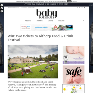 Win two tickets to Althorp Food & Drink Festival