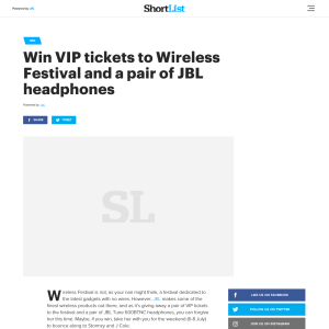 Win VIP tickets to Wireless Festival and a pair of JBL headphones