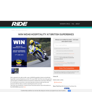 Win WD40 Hospitality at British Superbikes