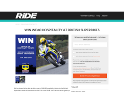 Win WD40 Hospitality at British Superbikes