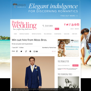 Win Wedding suit hire from Moss Bros