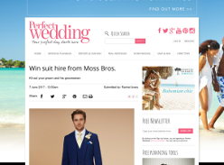 Win Wedding suit hire from Moss Bros