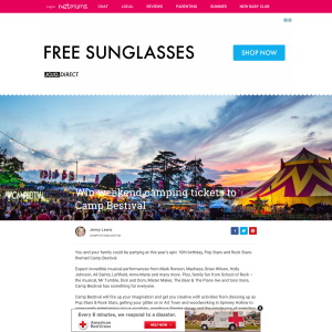 Win weekend camping tickets to Camp Bestival