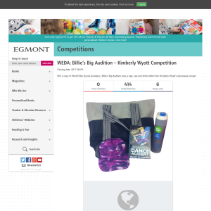 Win World Elite Dance Academy: Billie's Big Audition, Kimberly Wyatt bag, cap and drink bottle