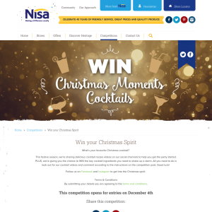 Win your Christmas cocktail ingredients