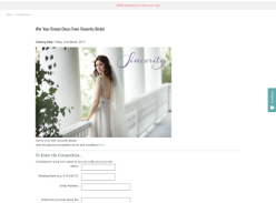 Win your Wedding Dress from Sincerity Bridal